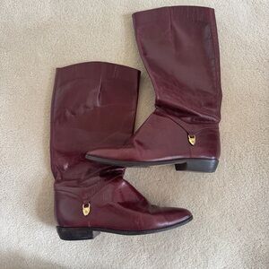 Etienne Aigner Vintage Riding Boots Size 7.5 Oxblood